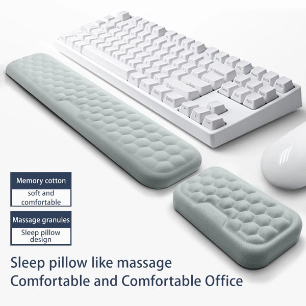 Ergonomic Memory Foam Wrist Rest - Keyboard &amp; Mouse - Anti-Fatigue for Office/Gaming (Pack of 2)